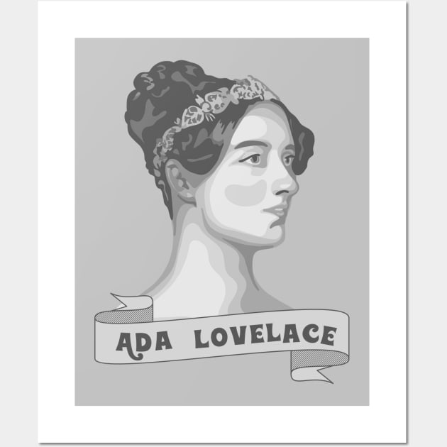 Ada Lovelace Portrait Wall Art by Slightly Unhinged